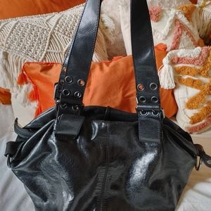 Francesco Biasia Black Bowler Satchel - image 1